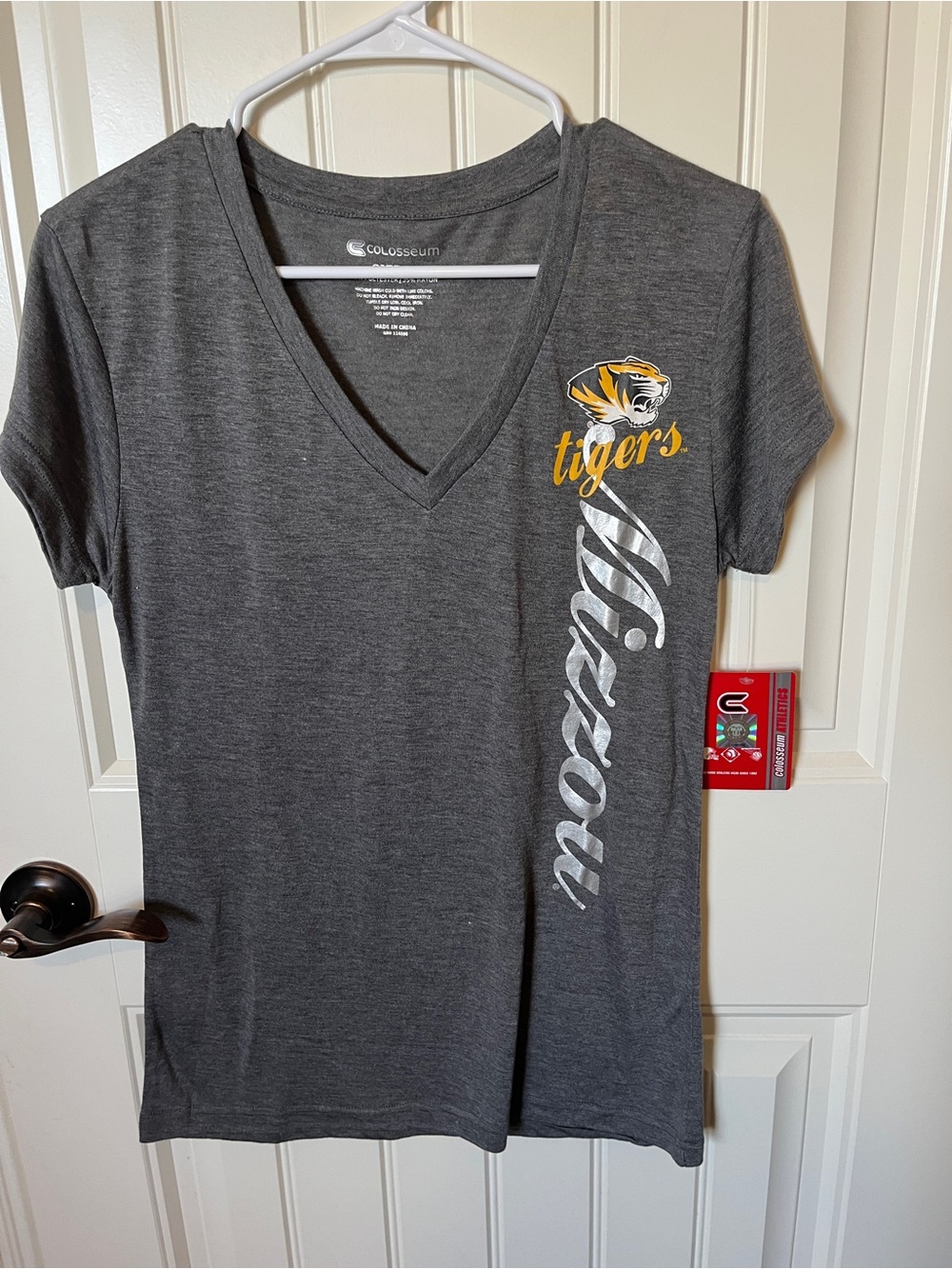 Colosseum Gray V-Neck Team Tee